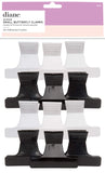 Diane Small Butterfly Clamps for Sectioning, Haircutting, Blow Drying, Butterfly Hair Clips for Women and Girls, 2.25 , Black