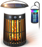 Solar Bug Zapper Outdoor, Portable Electric Mosquito Killer with Panel Sensor, Rechargeable Insect Trap with LED Night Light and