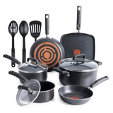 T-fal Signature Nonstick Cookware Set 12 Piece, Oven Broiler Safe 350F, Pots and Pans, Kitchen Cooking Set w/Fry Pans, Saucepans