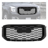 KUAFU Front Grille Grill Compatible with 2015-2020 GMC Yukon/Yukon XL Bumper Grill Denali Style Painted Black