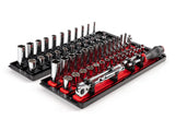 TEKTON 1/4 Inch Drive 12Point Socket and Ratchet Set with Rails, 57Piece (5/329/16 in., 415 mm) | SKT03302