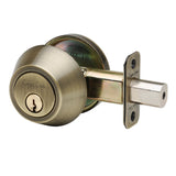 Copper Creek DB2410AB Single Cylinder Deadbolt, Antique Brass