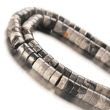 Tashidelek 1 Strand Natural Stone 3*6MM Gemstone Tube Rondell Spacer Loose Stone Beads (105-110PCS) Eagle Eye Stone