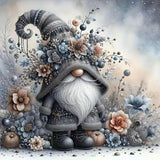 ZQEATRY 5D Diamond Painting Kits for Adults Beginner,Gnome Flower Diamond Art Kits for Adults,DIY Full Round Drill Dimond Art Pa