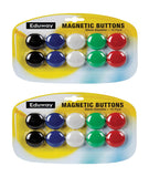 Eduway (Set Of 20) Colourful Magnet Buttons For Fridge, Magnetic Whiteboard | Stick Notes, Photos, Charts And More | Eduway Prem