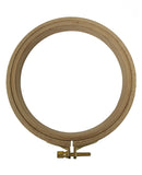 Nurge Premium Quality 16 mm Wood Embroidery Hoop, Cross Stitch Hoop with Gold Plated Adjustable Brass Screw (No:4) (130mm = 5.11