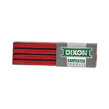 DIXON Industrial Carpenter Pencils, Hard Graphite Core, Red/Black, 7, 12-Pack (19973)