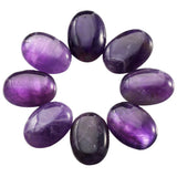 SUNYIK Purple Amethyst Cabochons CAB Flatback for Jewelry Making,22x30mm,Pack of 10