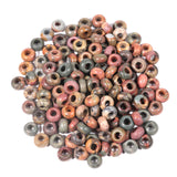 Nupuyai Pack of 30 Large Hole Stone Loose Beads for Jewelry Making, Polished Rondelle European Beads fit Charms Bracelet, Picass