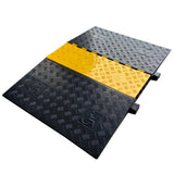 F COME Rubber Cable Ramp 5 Channel Drive Over Hose Cable Protector Outdoor 22000Lbs Load Capacity Wires Power Lines Extension Co