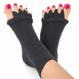 Synor Dark Grey Cotton Toe Support Foot Alignment Orthopedic Socks For Men & Women Soft Breathable Cotton Toe Separator Socks