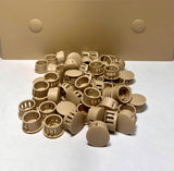 5/8 Inch Plastic Plug, Aluminum Patio Cover Replacement Plugs | 50 Pack (Latte/Beachwood)