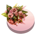 Thyle 6 Pcs 10 Inch Acrylic Round Mirrors for Tables Centerpieces Circle Mirrors Candle Plates for Wall Wedding Table Centerpiec