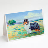 Collie Greeting Cards And Envelopes Pack Of 8