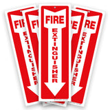 iSYFIX Fire Extinguisher Aluminum Signs - 5 Pack 4x12 Inch - Laminated for Ultimate UV and Fade Resistance, Indoor and Outdoor,