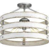 Progress Lighting P350049-141 Gulliver Semi-Flush/Convertible, Galvanized Finish , Gray