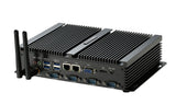 KINGDEL Industrial PC, Fanless Mini Desktop Computer with Celeron Dual Core CPU, 8GB RAM, 128GB SSD, 2xNICs, 4xCOM RS232, HD Por