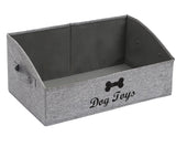 Morezi Linen-cotton blend dog toy basket and dog toy box, dog toy basket storage - Perfect for organizing pet toys, blankets, le