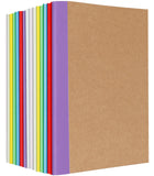 CACASO 16 Pack Composition Notebooks Bulk, A5 Kraft Notebooks, 8 Colors