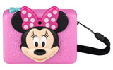 ekids Minnie Mouse Kids Camera with SD Card, Digital Camera for Kids with Video Recording, Built-in Digital Stickers for Fans of