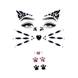 Animal Adhesive Face Jewels St - O/S / Black