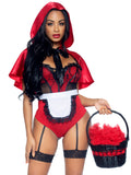 3 Pc Naughty Miss Red, Include - Small / Red