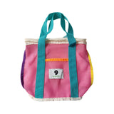 Ujeavette Mesh Beach Bag Casual Tote Bag For Workplace Outdoor Sports Swimming Storage Pink Blue