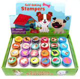 Tiny Mills 24 Pcs Dog and Puppies Stampers for Kids Assorted Stamps for Kids Self Ink Stamps Dog Puppy Birthday Party, Puppy Par