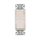 Eaton 7511LA 15-Amp 120/277-volt Heavy-Duty Grade Single-Pole Decorator Lighted Switch, Light Almond