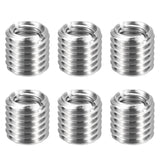 HARFINGTON 6pcs Thread Repair Inserts M14 x 2 Male to M10 x 1.5 Female Thread 15mm Long Stainless Steel Reducing Nuts Metric Sel