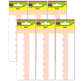 Teacher Created Resources Blush Scalloped Border Trim, 35 Feet Per Pack, 6 Packs