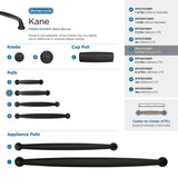 Amerock | Appliance Pull | Polished Nickel | 18 Inch (457 Mm) Center To Center | Kane | 1 Pack | Drawer Pull | Drawer Handle | C