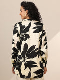 Libas Women'S Silk Blend Printed Straight Tunics (98175 Off White Off White Xl