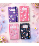 Prescent Unicorn A5 Diary With Elastic Closure, Lined Pages, Unicorn Theme Kids Diaries For Writing, Notes And More (Pack Of 2)
