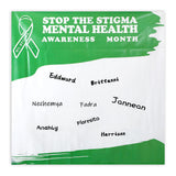 Outus Green Ribbon Awareness Autograph Poster 6x6 ft Cancer Aware Poster Mental Health Domestic Violence Oncology Overdose Aware