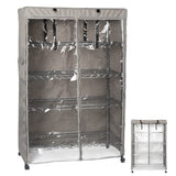 YLOVAN Storage Shelf Cover Wire Rack Shelving Dust Protective, Fits Racks 48 L x 19'' D x 72'' H Three Side See Through Panel (C