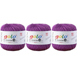golo 3 Balls Crochet Thread Size 10 Crochet Yarn for Hand Knitting 634