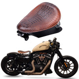 DREAMIZER Motorcycle Seat Cushion Driver Solo Seats with Spring Bracket PU Leather Compatible with Harley Honda Yamaha Kawasaki