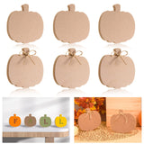 24 Pcs Fall Wooden Pumpkin Cutouts - Unfinished Thick Wood Pumpkin Shaped Table Signs with Ropes for DIY Craft Autumn Harvest Th