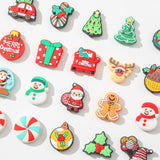 BERMRO 20pcs Silicone Focal Beads Christmas Random Focal Bead Xmas Style Beads Bulk for Bead Pens Jewelry Bracelet Making DIY Cr