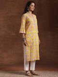 Libas Women'S Cotton Printed Straight Kurta (29194 Yellow Yellow S