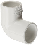 Spears 406 Series PVC Pipe Fitting, 90 Degree Elbow, Schedule 40, White, 11/2 Socket
