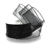 Ribbon Traditions 2.5 Wired Sheer Organza Ribbon Black 10 Yards