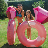 Float Joy Bachelorette Pool Floats for Adults Inflatable Diamond Ring Floatie Bachelorette Party Favors Bride Pink Pool Float fo