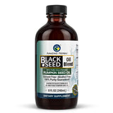 Amazing Herbs Black Seed and Pumpkin Seed Cold-Pressed Oil Blend - Gluten-Free, No Preservatives, High in Omega 3, 6, & 9, Impro