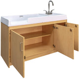 Tot Mate Infant Changing Table with Sink, Assembled (Maple/Maple), 59.5 W x 23.5 D x 37.5 H
