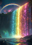 KINPLUB 5D Diamond Painting Kits for Adults, Colorful Waterfall Landscape Diamond Art Kits for Adults Beginners, DIY Full Round