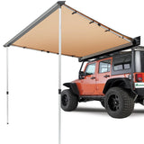 VEVOR Vehicle Awning 4.6'x6.6' Roof Rack Pull-Out Sun Shade UV50+ PU3000mm, Retractable Weatherproof 4x4 Side Awning for SUV Out