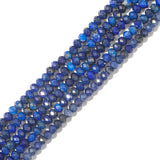 BEADIA Natural Lapis Lazuli Beads 4x2mm 120pcs Faceted Rondelle Loose Semi Gemstone Beads for Jewelry Making Design