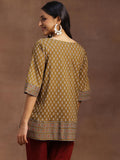 Libas Women'S Cotton Floral A-Line Kurti (29125 Mustard Mustard L